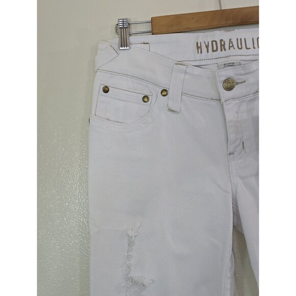 Hydraulic Curvy Lola Fit Jeans Womens Size 11/12 Bootcut White Y2K Juniors - Picture 3 of 13